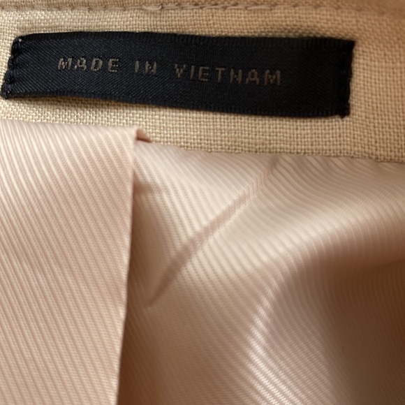 ANDREW FEZZA Men Two Button Linen Blazer Jacket 42L Dress Blazer Tan Beige Cream - Picture 7 of 16